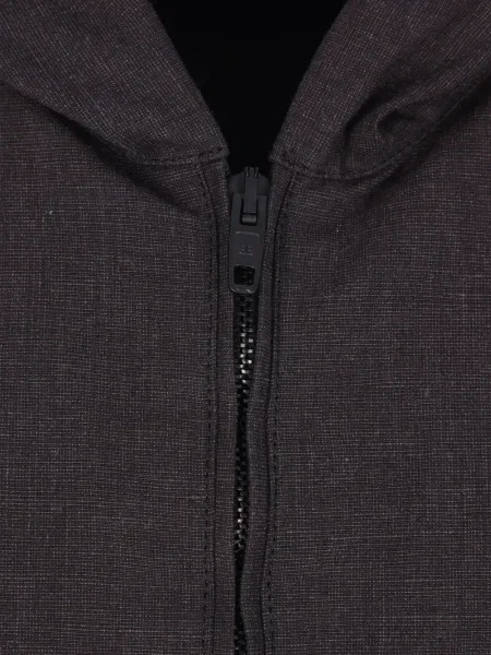 Geacă Balenciaga cu broderie cu glugă negru