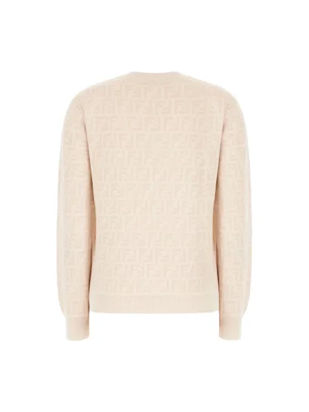 Sweter Fendi wełniany różowy