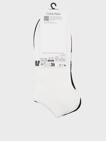 Носки Calvin Klein в полоску с лого черные