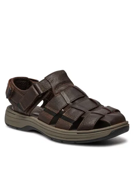 Σανδάλια Clarks Saltway Cove Dark Brown Lea καφέ