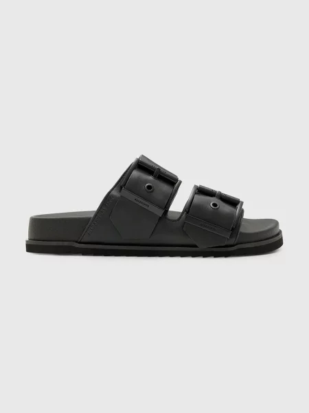 Кожени чехли AllSaints Sian Sandal черно
