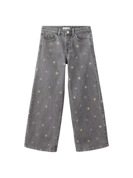 MANGO KIDS Jeans WIDEB auriu / închis / argintiu gri