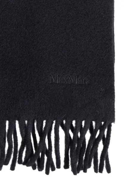 Fular Max Mara cu broderie albastru