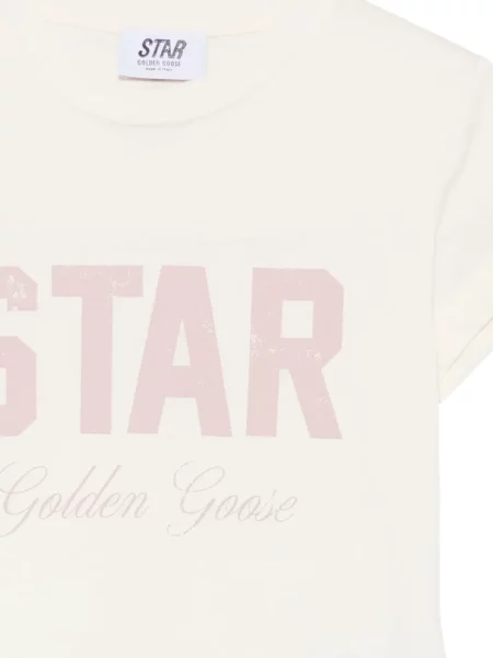 Tricou copii Golden Goose alb