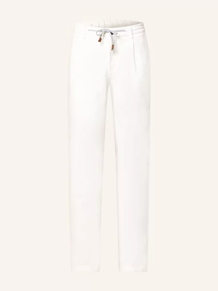 Eleventy Chinosy Extra Slim Fit weiss białe