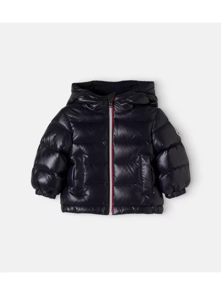 Pūkinė striukė Moncler Enfant mėlyna