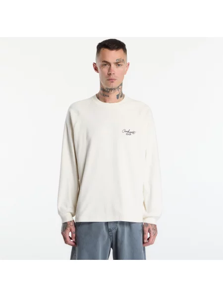 T-shirt Carhartt WIP L/S Signature Rib T-Shirt UNISEX Wax/ Black XL μαύρο