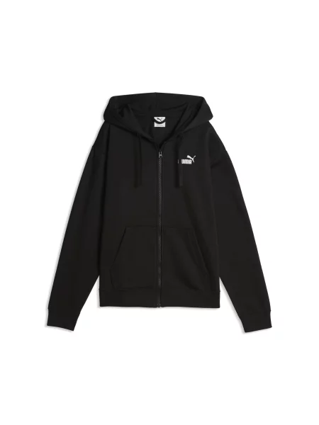 PUMA rozpinana bluza z kapturem Essentials z logo No. 1 OdzieÅ¼ S czarny