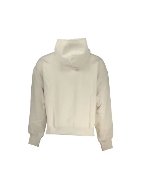 Bluza z kapturem Calvin Klein z kapturem z długim rękawem beżowa