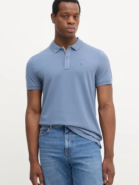 Tommy Jeans polo niebieska