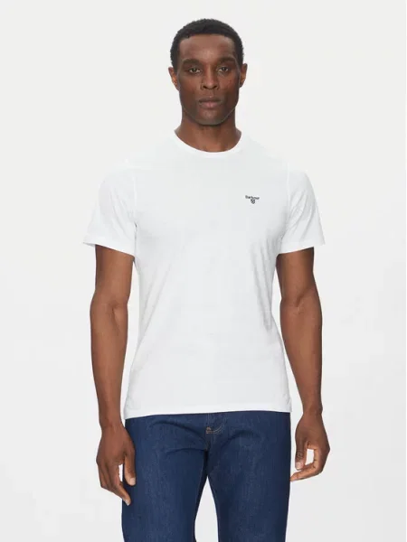 Barbour Футболка Essential Sports Tailored Fit білий