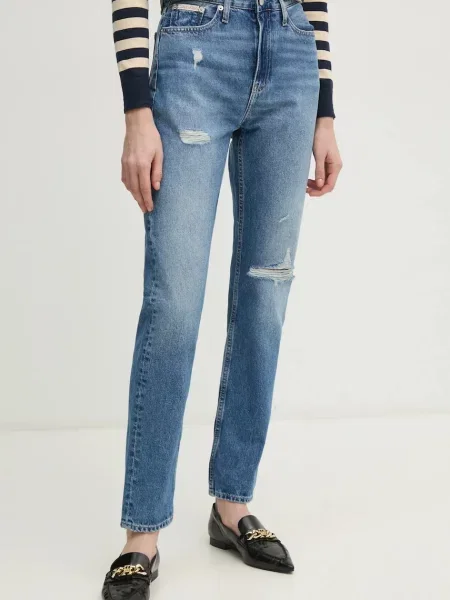 Дънки Calvin Klein Jeans синьо