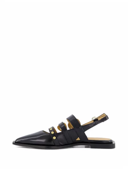 Pantofi cu toc Toral Shoes cu cataramă slingback cu motiv cu inimi negru