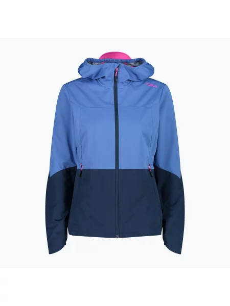Softshellová bunda CMP Fix Hood provenza modrá