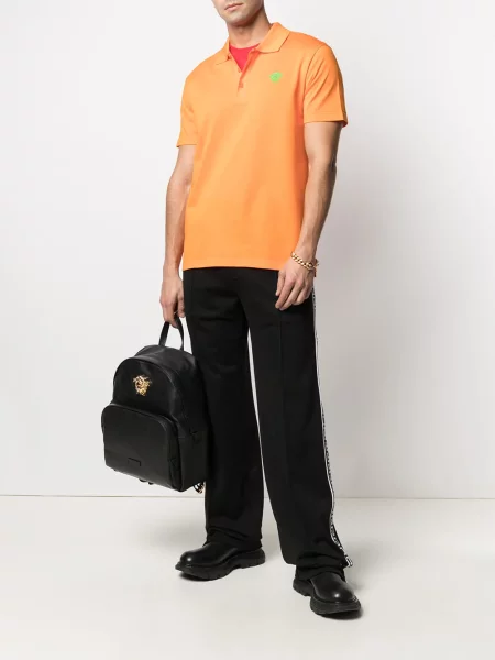 Siuvinėtos kelnės Versace juoda