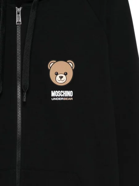 Skarpety Moschino z nadrukiem teddy czarne