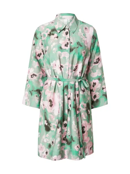 YAS Rochie tip bluză YASWINGY verde deschis / roz pal / roz pastel negru