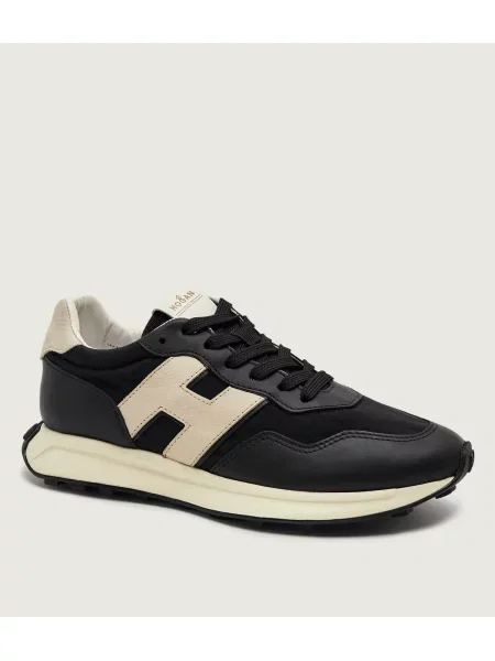Hogan Teniși din piele Allacciata H Patch negru