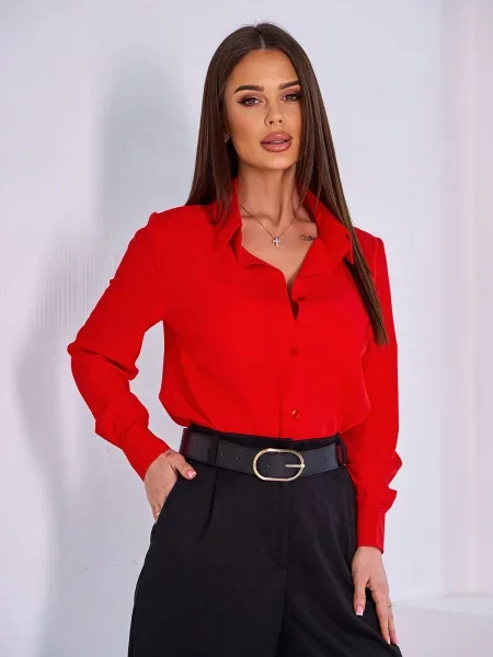 Сорочка ISSA Plus комбінований верх червоний