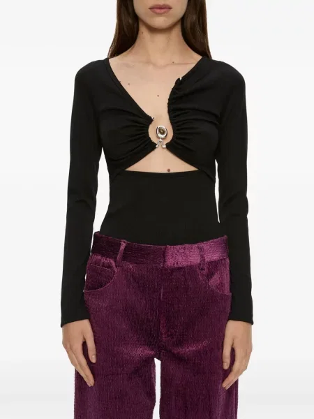 Lung top Christopher Esber negru