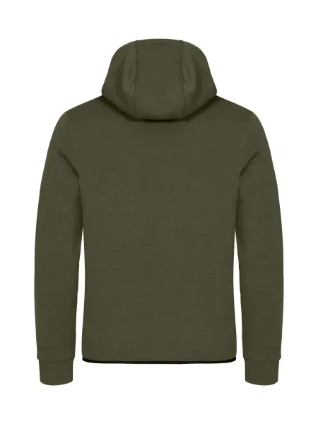 Clique Hayden kurtka z kapturem z miękkiego materiału air-layer – Fog green zielona