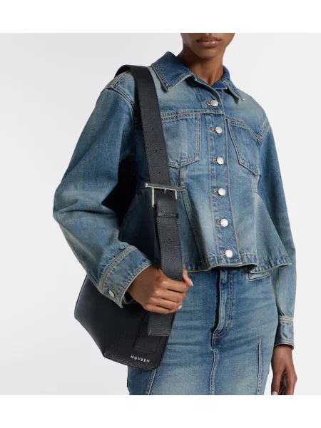 Geanta de piele Mcqueen din piele negru