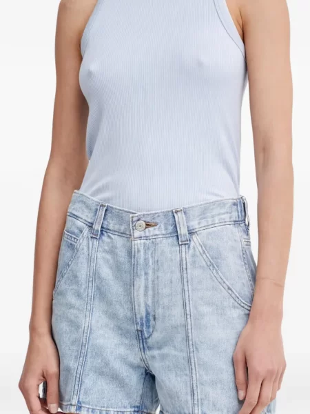 Pulover Levi's® skinny fit cu imagine cu decolteu rotund galben