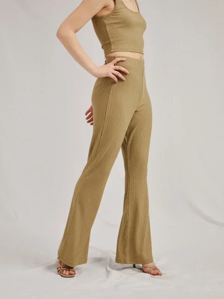 A LOT LESS Pantaloni Bryna kaki
