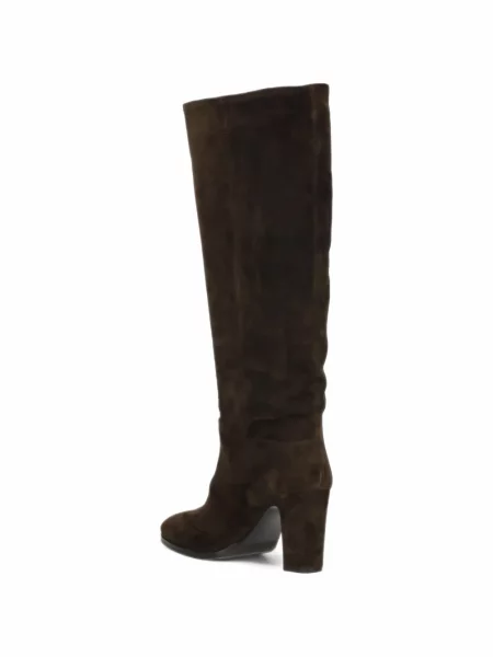 Cizme Julie Dee din piele de căprioară maro