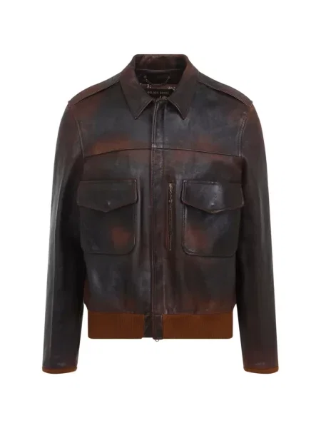 Geanta de piele Golden Goose maro