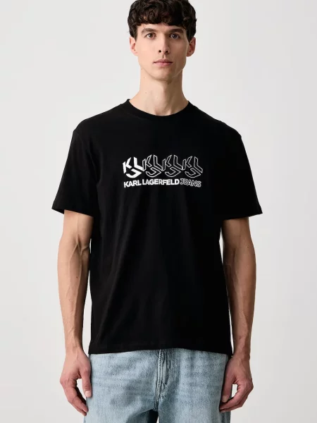 Karl Lagerfeld Jeans tričko pánske čierna