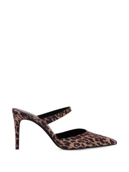 Papuci tip mules Stuart Weitzman cu imagine cu model leopard maro