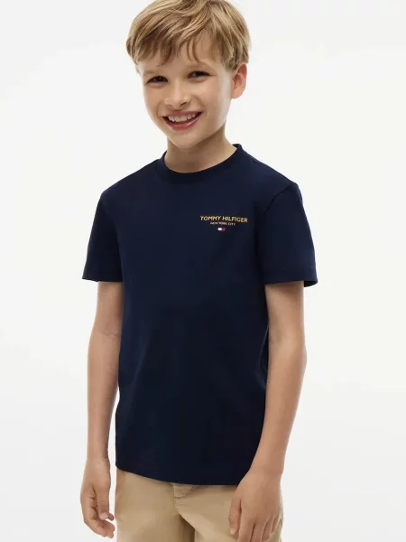 Tommy Hilfiger basic majica kratkih rukava za djecu od pamuka plava
