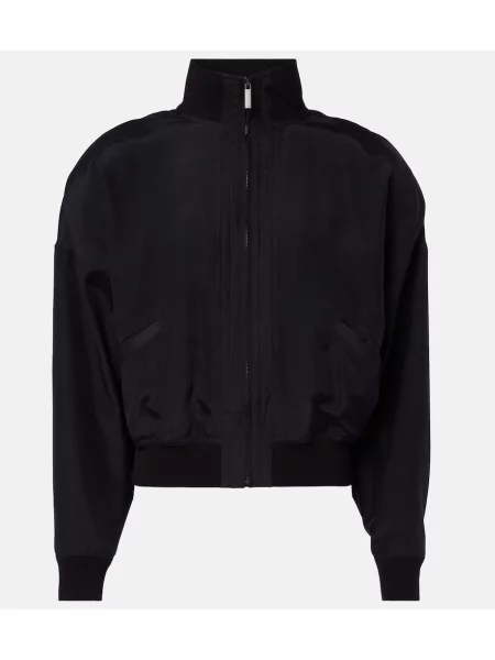 Geacă bomber Gucci de mătase negru
