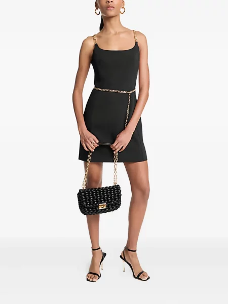 Rochie mini Michael Michael Kors cu glugă de costum negru