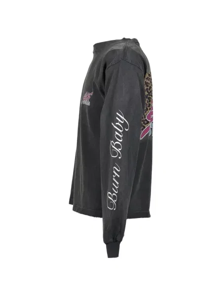 Tricou Jun/nakayama cu imagine cu model leopard negru