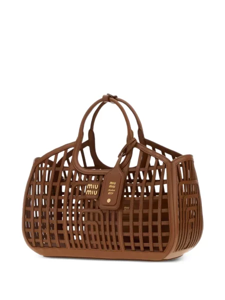 Geantă shopper Miu Miu maro