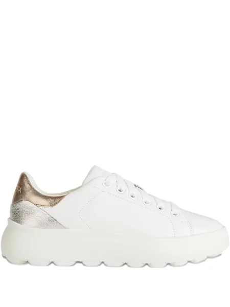 Sneakerși Geox din piele alb
