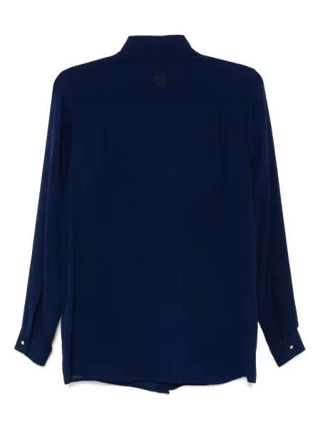 Cămașă Elie Saab de mătase albastru