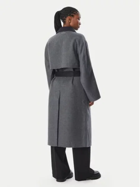 Calvin Klein Vilnonis paltas Long pilka