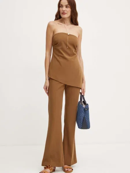 Блузка Bardot COSMOS однотонна коричневий