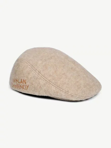 RUSLAN BAGINSKIY beretă cu cozoroc pentru femei cu lână Wool-blend Ivy Cap bej