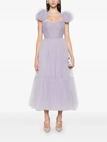 Rochie Ana Radu cu model floral violet