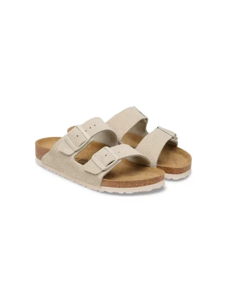Birkenstock papuci din piele Arizona alb