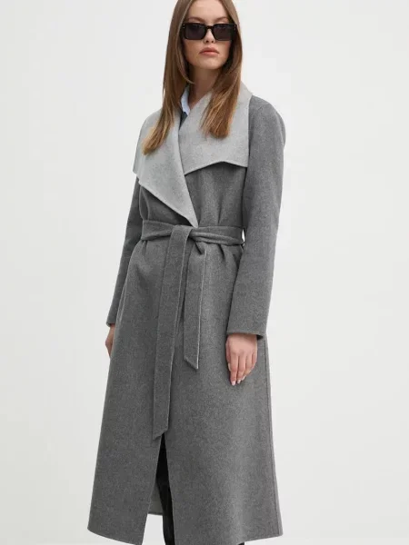 MACKAGE płaszcz wełniany przejściowy oversize MAI-CN szary