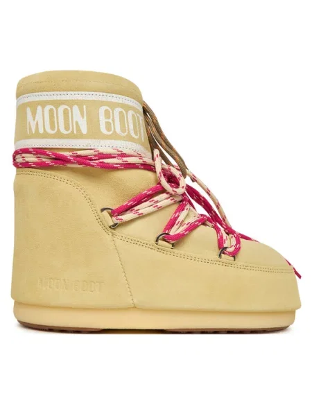 Moon Boot Μπότες Χιονιού Mb Icon Low Suede Laces κίτρινο