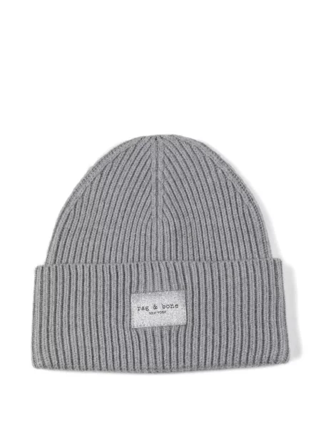 Beanie Rag & Bone cu nervuri gri
