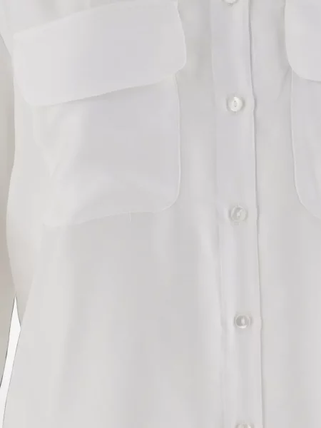 Cămașă Her Shirt de mătase alb