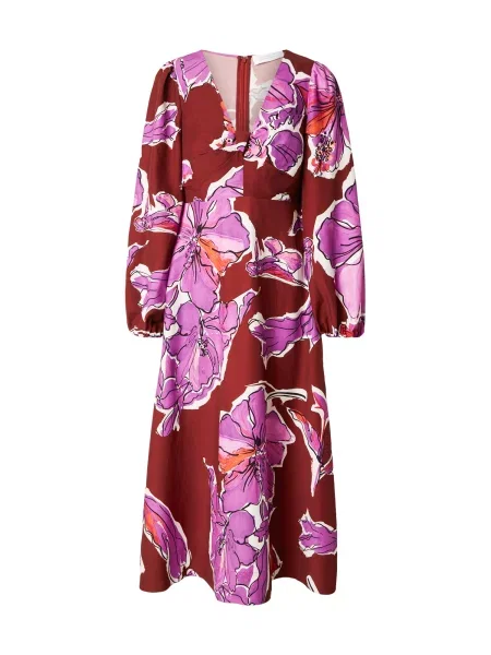 Rich & Royal Rochie portocaliu / magenta / roșu alb