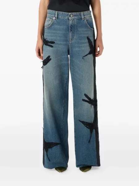 Blugi Blumarine din dantelă albastru